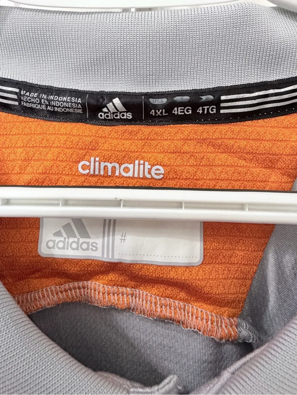 Adidas Tennessee Volunteers Climacool Polo Gray Orange Men’s 4XL Big & Tall